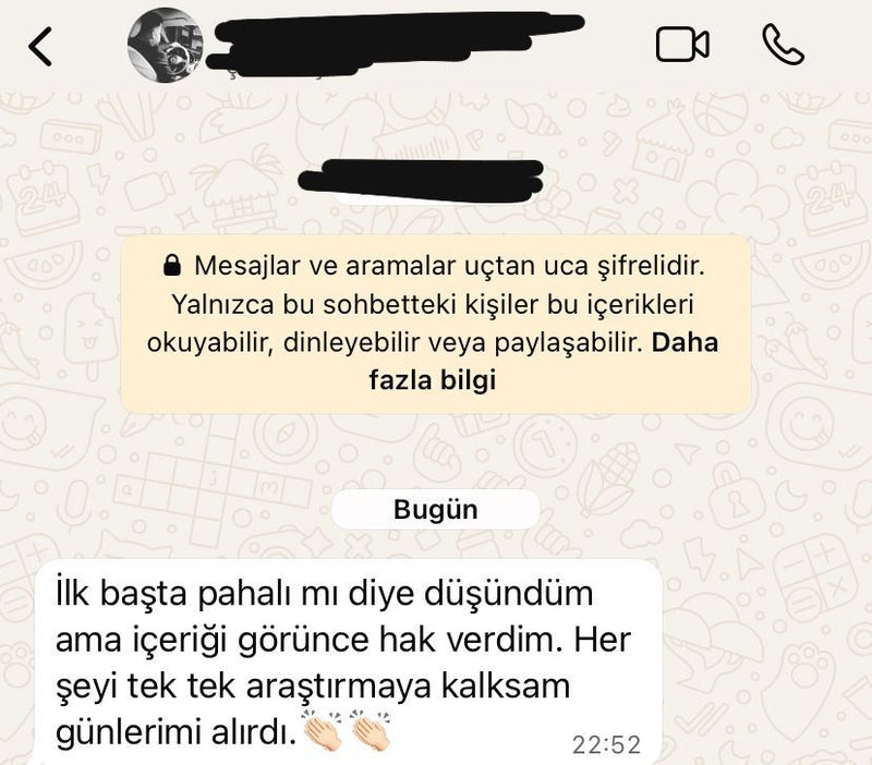 WhatsApp danışmanlık geri bildirimi